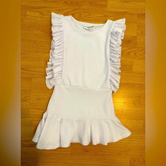 Ruffle Les tout petits dress in white in excellent condition - Picture 1 of 1